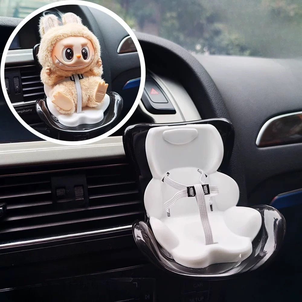 Labubu Car Seat Holder – Vent-Mount Doll Display Accessory